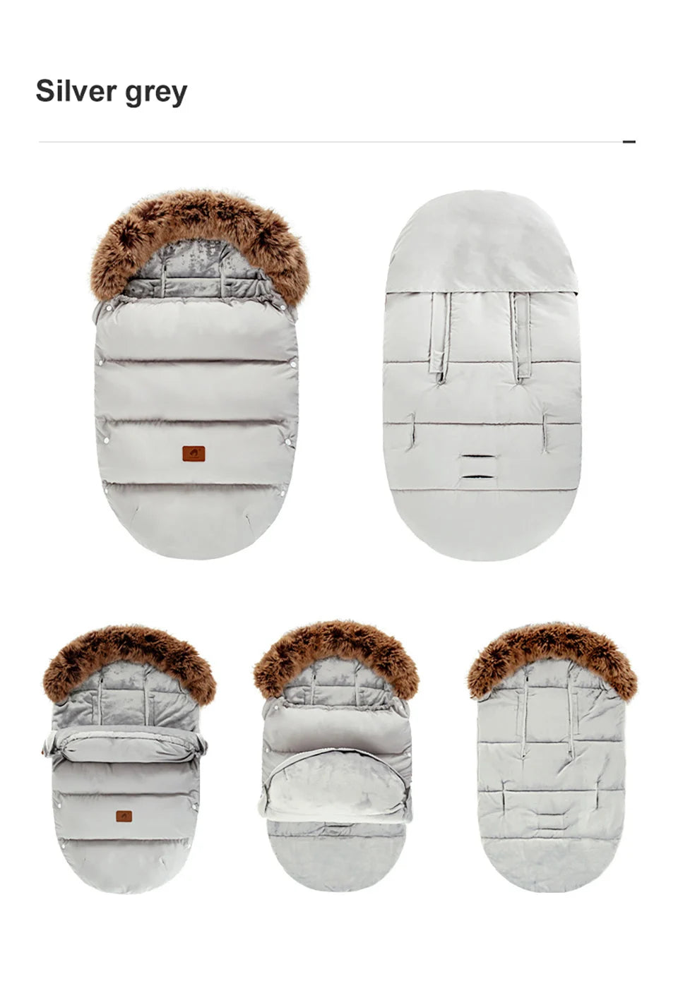 Stroller Footmuff Winter Baby Carriage Bag In Pram Removable Thicker Fur Collar Warm Flannel Newborn Cocoon Baby Envelope